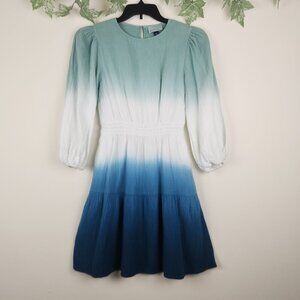 Universal Thread Size XS Cotton Gauze Ombre Elastic waist Dress with Pockets